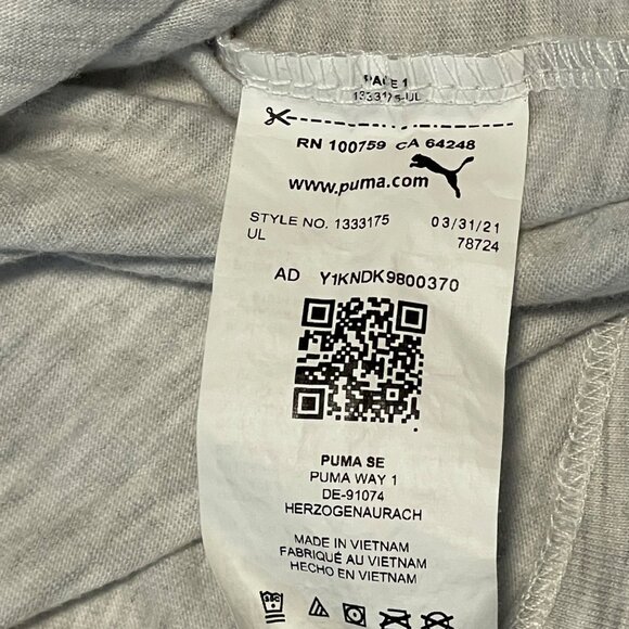 PUMA Girls Long Sleeve Shirt With Gradient Logo Size M 10/12 Gray & Pink - Picture 10 of 10